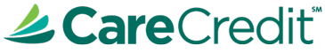 CareCredit logo, payment financing option for dental care services